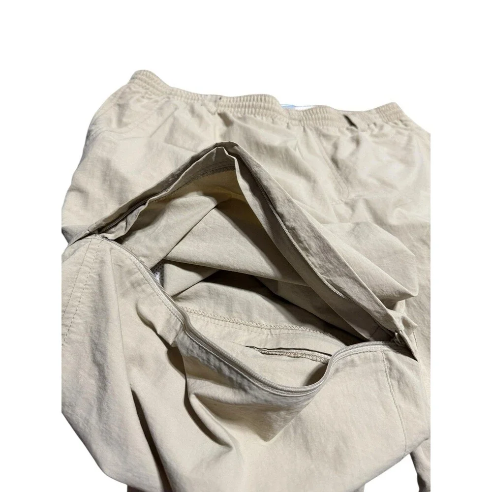 Columbia Men's XL Pull On Convertible Pants Shorts Khaki Tan Beige Pockets 32”